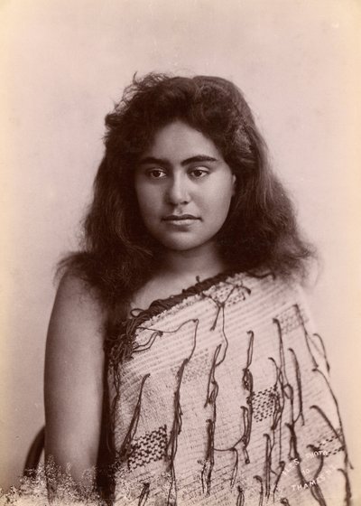 Maori Woman, Thames, New Zealand by Arthur James Iles